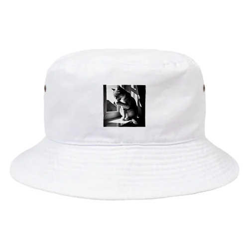 毛づくろい猫 Bucket Hat