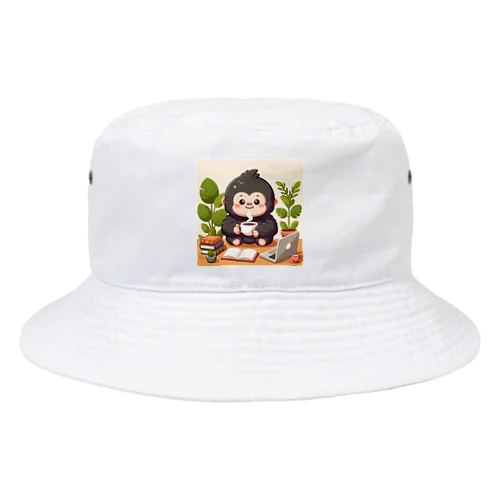 ほっこりコーヒーごりら君 Bucket Hat