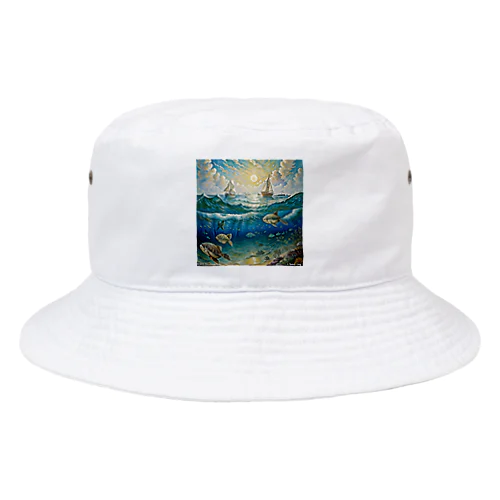 海の生き物 Bucket Hat