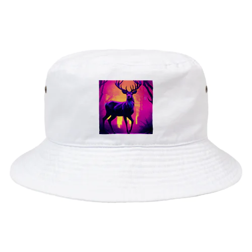 ネオンな鹿 Bucket Hat