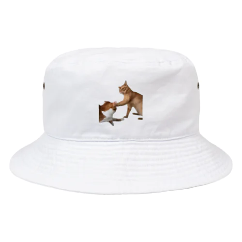 【猫ミーム】叩かれる猫と叩く猫 Bucket Hat