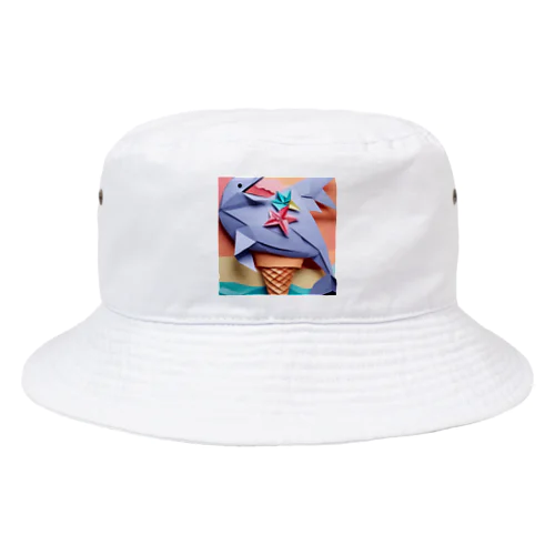 ice meets オリガミイルカ Bucket Hat