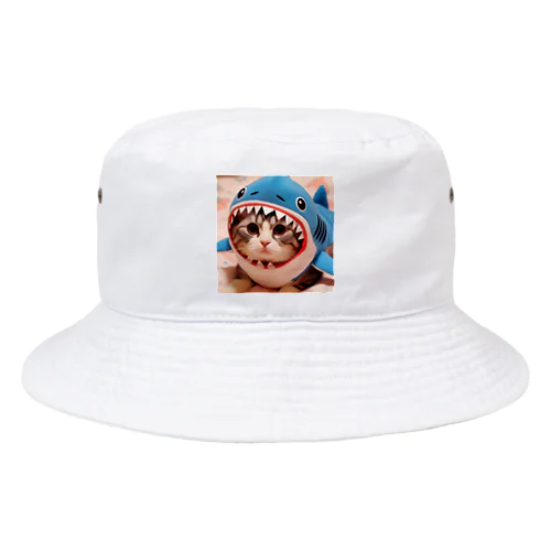 鮫の着ぐるみを着た猫 Bucket Hat