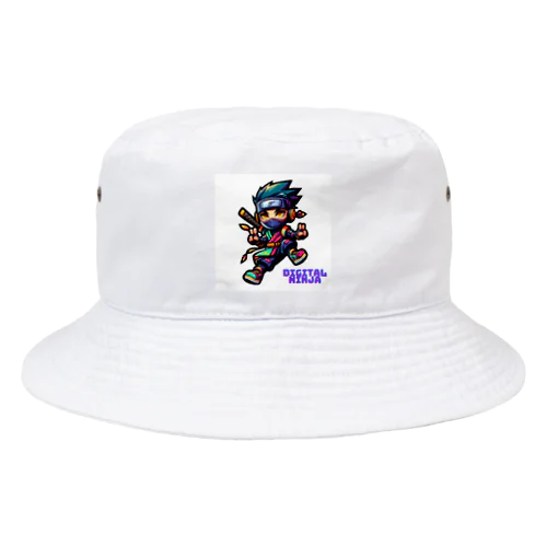 “Digital Ninja” ロゴ付き Bucket Hat