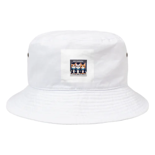 2024 卒業　卒業旅行　卒業記念　猫 Bucket Hat