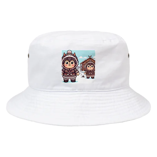 デフォルメされたアイヌ Bucket Hat