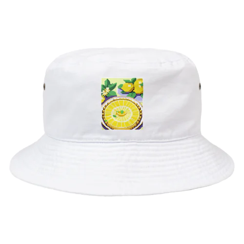 黄色いレモンタルトのような洋菓子 Bucket Hat