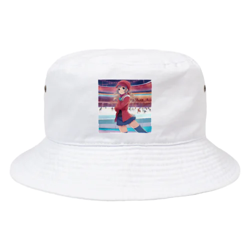 スケートをする女性 Bucket Hat