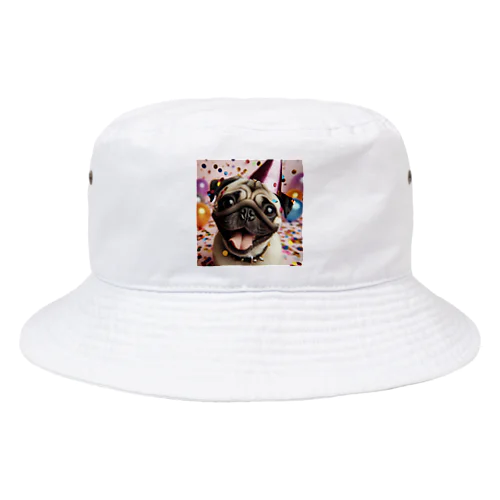 ハッピーパグ Bucket Hat