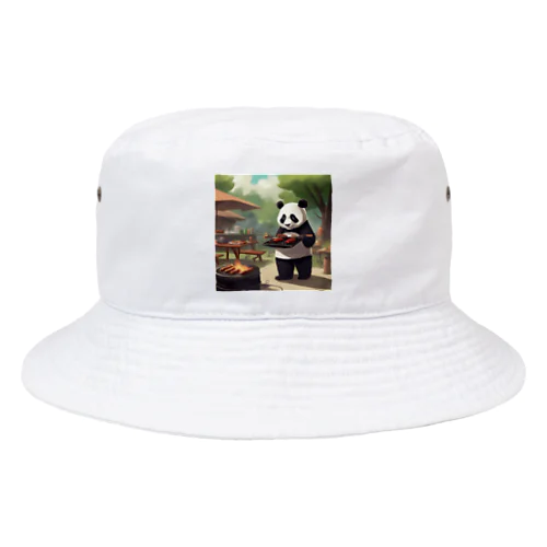 「食欲をそそるパンダが食事を運びます！」 Bucket Hat