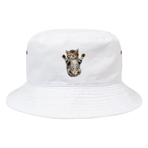 仰向けネコの至福の眠り Bucket Hat