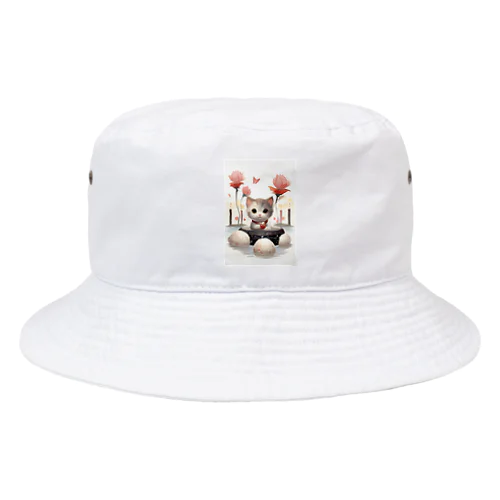 猫とお花 Bucket Hat