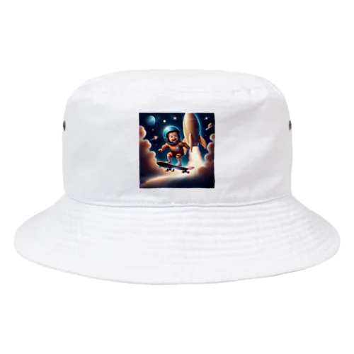 宇宙空間で楽しむ赤ちゃんスケーター Bucket Hat