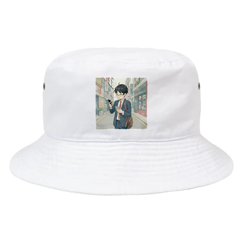 ダブルスマホ＠サラリーマン Bucket Hat