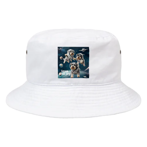 宇宙遊泳するミニチュアシュナウザー Bucket Hat