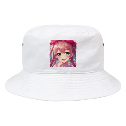 リボン付きヘッドバンドな女の子 Bucket Hat