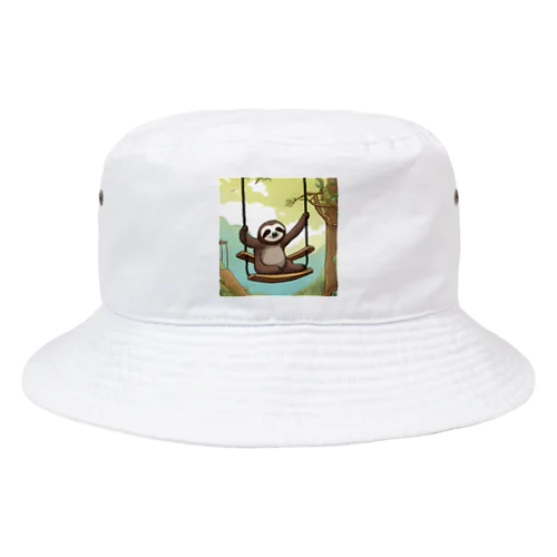 ブランコでなまけるナマケロくん Bucket Hat