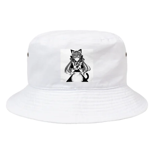 闘う猫メイド（ハンドガン） Bucket Hat
