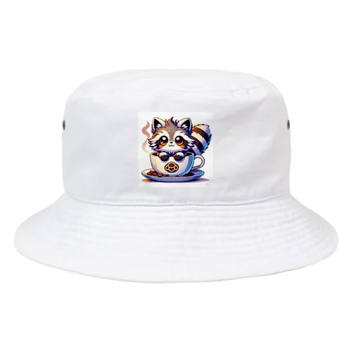 にゃんコーヒー タヌキ猫 Bucket Hat