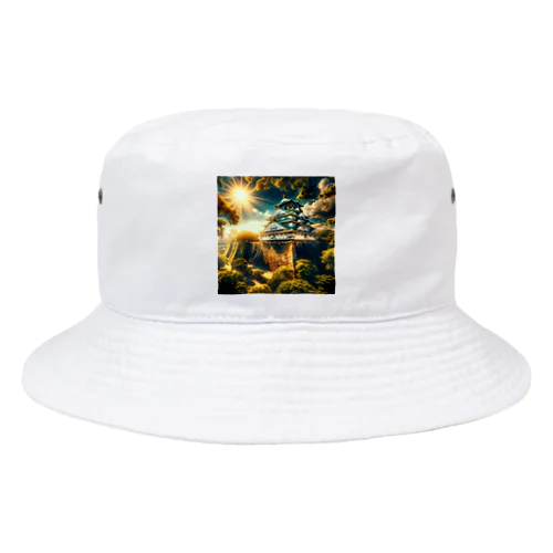 夏の輝きを放つ大阪城 Bucket Hat