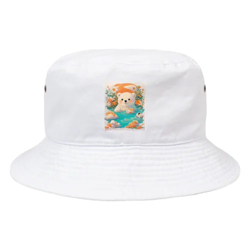 ふわふわなキャラクター、シロクマちゃんが登場！ Bucket Hat