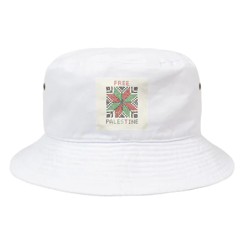 FREE Palestine 正方形 Bucket Hat
