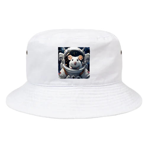 宇宙旅行する白いハムスター Bucket Hat