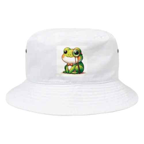 カエル×めがね Bucket Hat