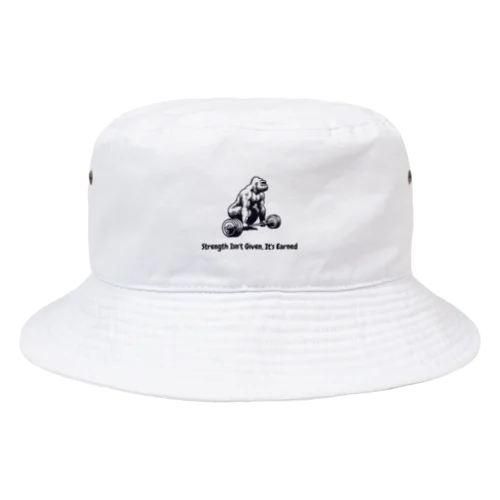 筋トレするゴリラ Bucket Hat