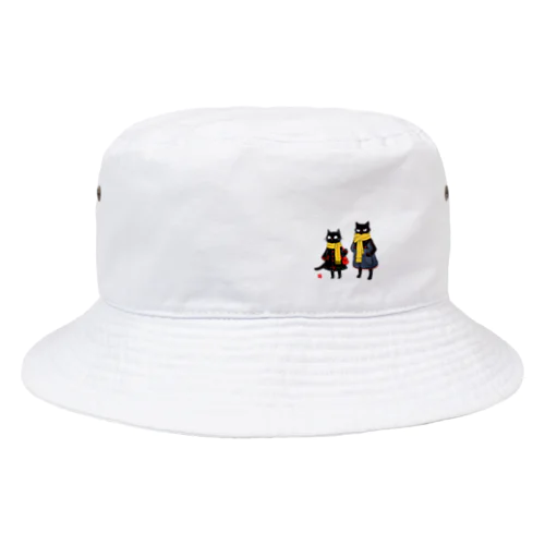 黒猫夫婦のお買い物 Bucket Hat