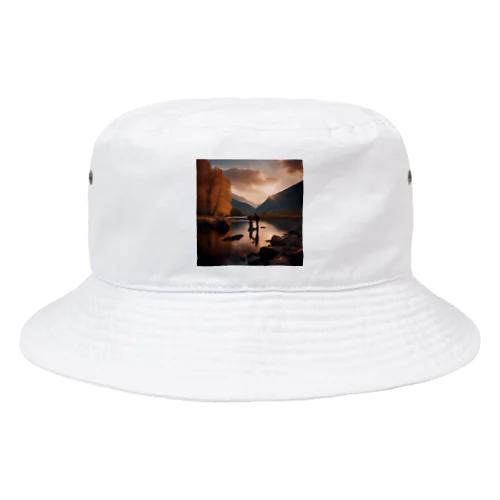 釣りをする親子 Bucket Hat