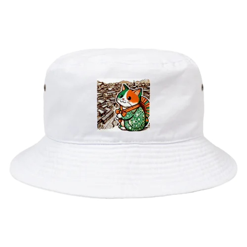 おのぼり猫ベエ Bucket Hat