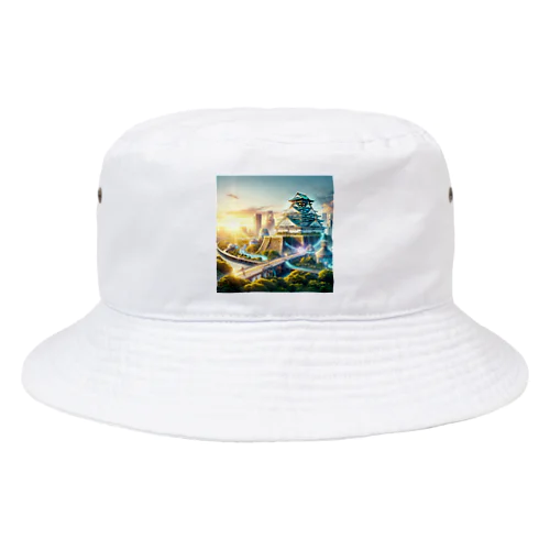 明るい未来を予感させる大阪城 Bucket Hat