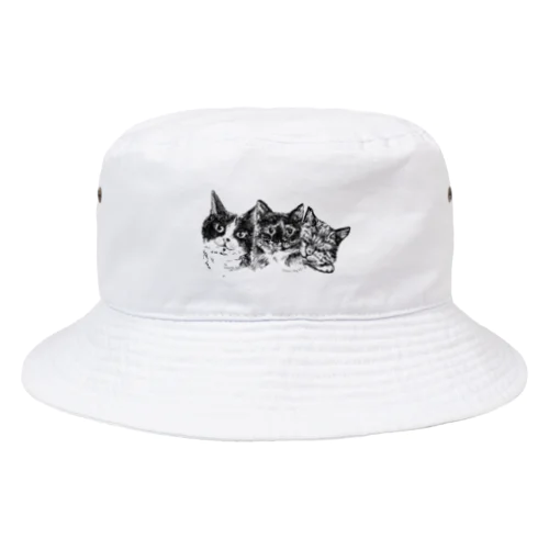 仲良し３匹 Bucket Hat