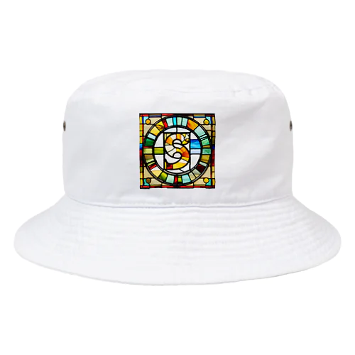 stained glass S Bucket Hat