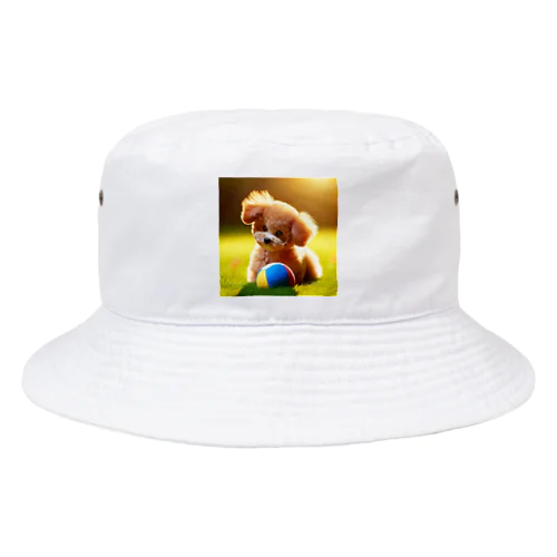 トイプードルのさんちゃん遊び疲れた Bucket Hat