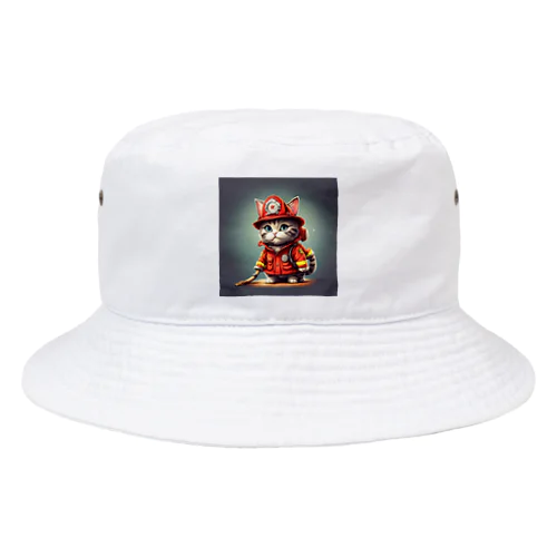  超キュートな消防士猫 Bucket Hat