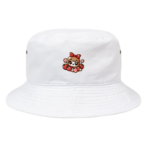 可愛らしい苺のデザイン Bucket Hat