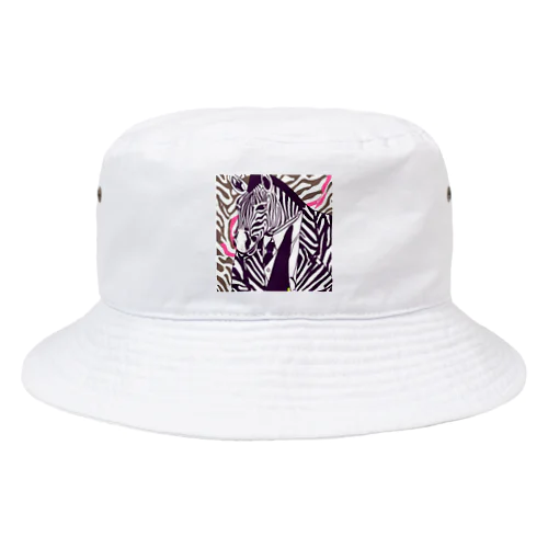 紳士でおしゃれなシマウマ Bucket Hat