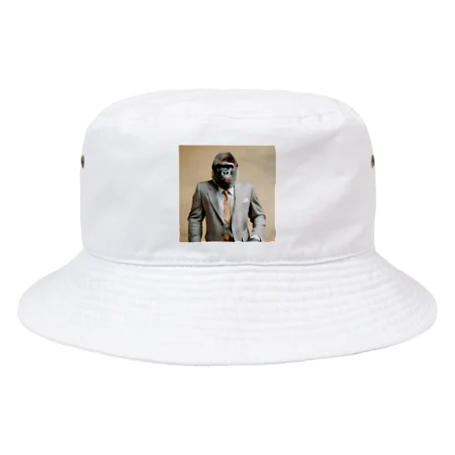 スーツ姿のデキるゴリラ Bucket Hat