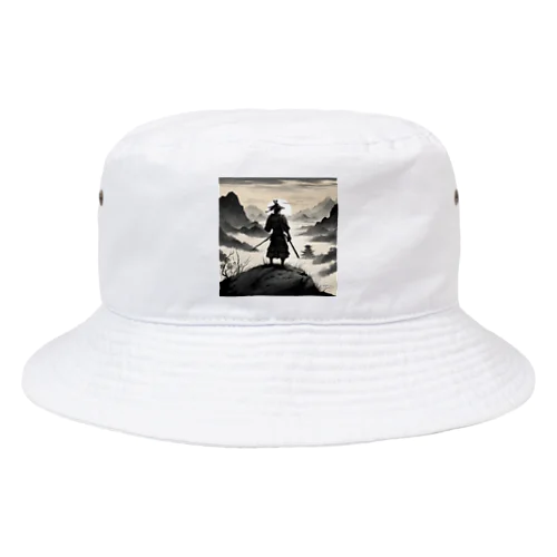 戦に敗れた武士が佇む風景画4 Bucket Hat