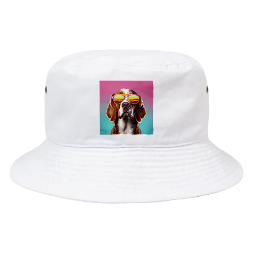 サングラスをかけた、かわいい犬 Marsa 106 Bucket Hat