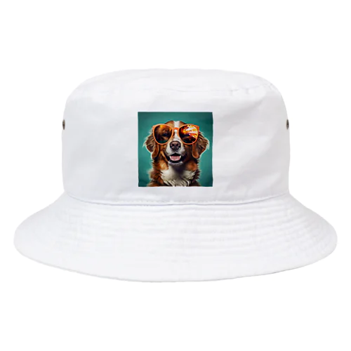 サングラスをかけた、かわいい犬 Marsa 106 Bucket Hat