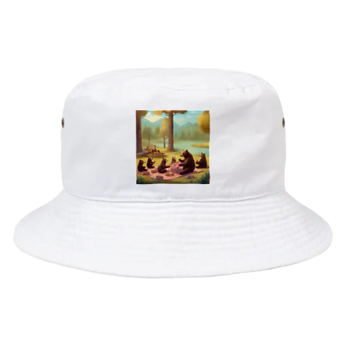 癒される動物（くまの親子） Bucket Hat