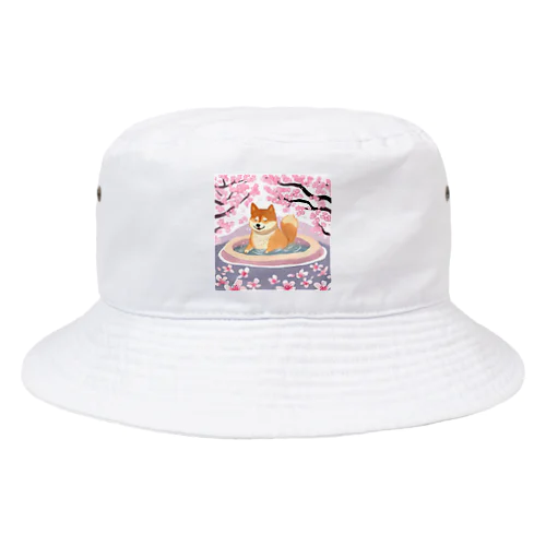 いい湯だな♪温泉しば丸 Bucket Hat