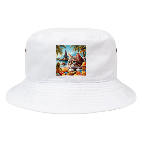 旅大好きなカッコいいねこがバリ島でのんびり Bucket Hat