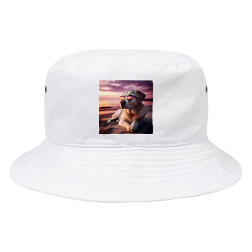 サングラスをかけた、かわいい犬 Marsa 106 Bucket Hat