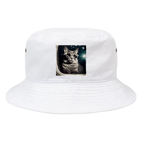 宇宙旅サングラスねこ Bucket Hat