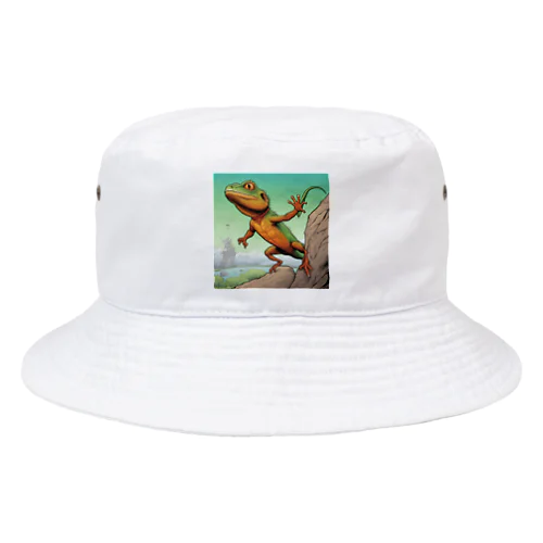 崖から飛び立つトカゲ Bucket Hat