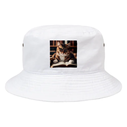 お勉強ネコ Bucket Hat